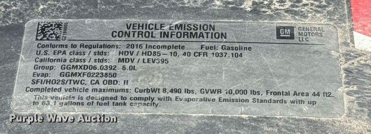 image for item EJ4791 2016 Chevrolet Silverado 3500HD utility bed pickup truck