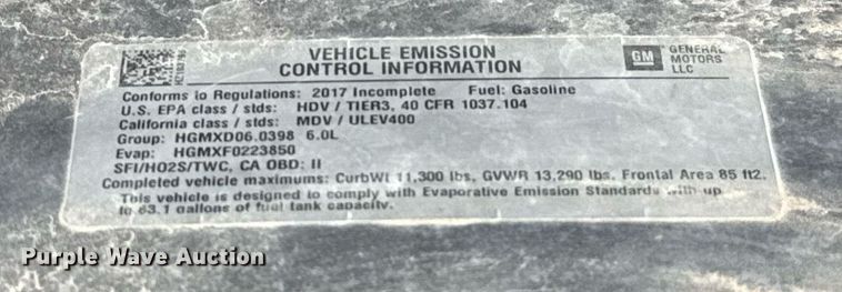 image for item EJ4793 2017 Chevrolet Silverado 3500HD utility bed pickup truck