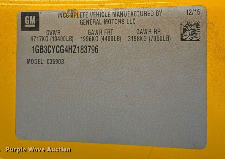 image for item EJ4793 2017 Chevrolet Silverado 3500HD utility bed pickup truck