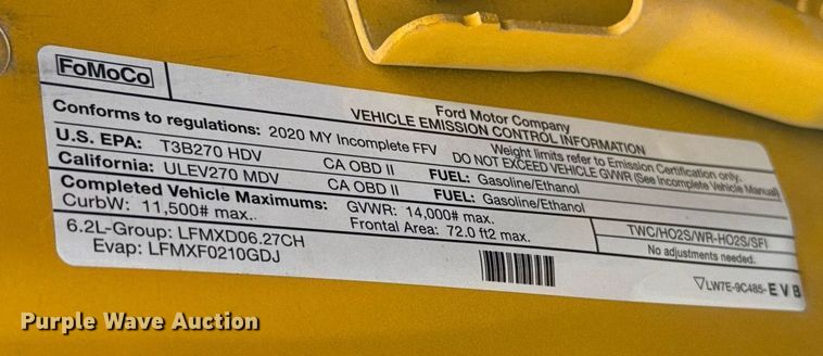 image for item EJ4796 2020 Ford F350 Super Duty XL utility bed pickup truck