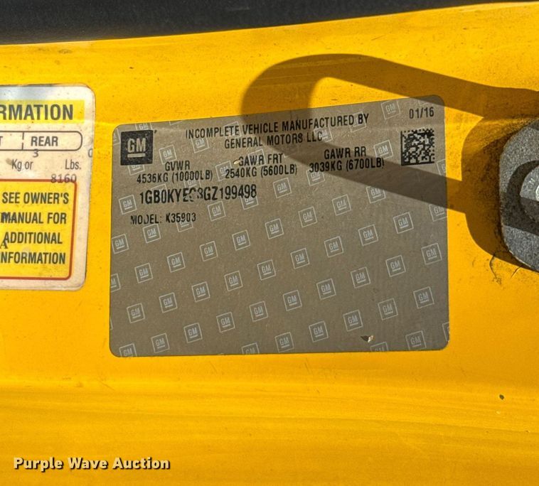 image for item EJ4799 2016 Chevrolet Silverado 3500HD utility bed pickup truck