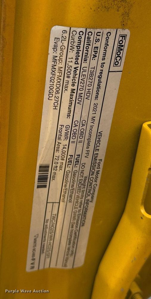 image for item EJ4802 2021 Ford F350 Super Duty utility bed pickup truck