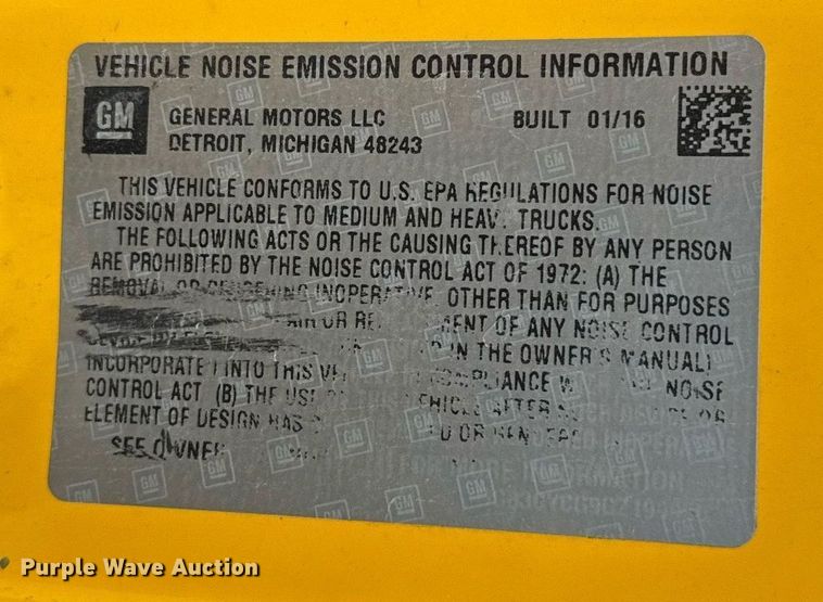 image for item EJ4804 2016 Chevrolet Silverado 3500HD utility bed pickup truck