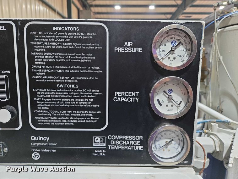 image for item EJ7585 Quincy  QSI-1000 air compressor