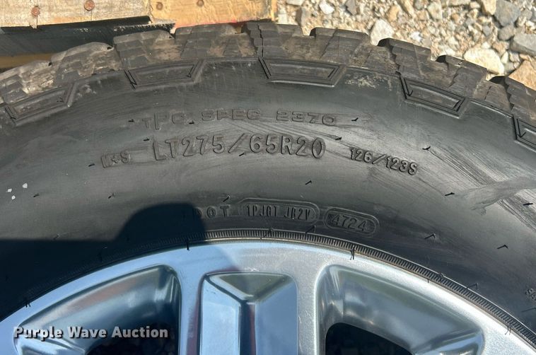 image for item EK8212 (4) 275/65/20 Goodyear Wrangler tires and wheels