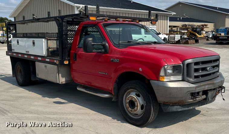 image for item EM2003 2002 Ford F450 Super Duty flatbed truck