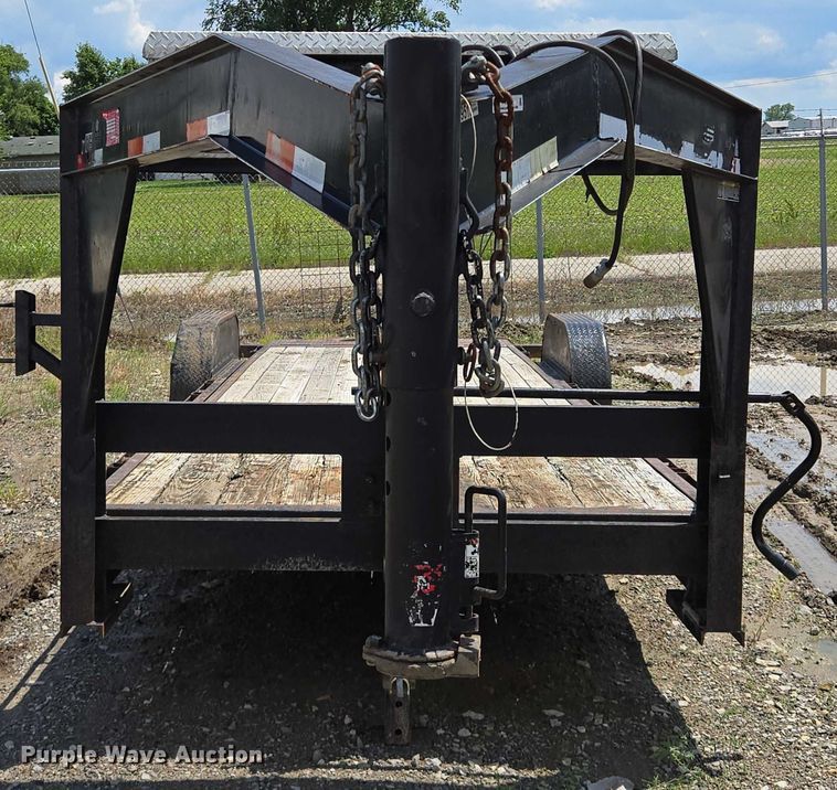 image for item EM7433 2008 Doolittle gooseneck tilt deck equipment trailer