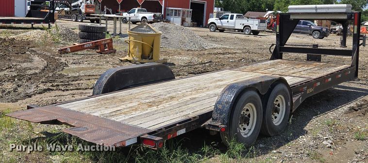 image for item EM7433 2008 Doolittle gooseneck tilt deck equipment trailer