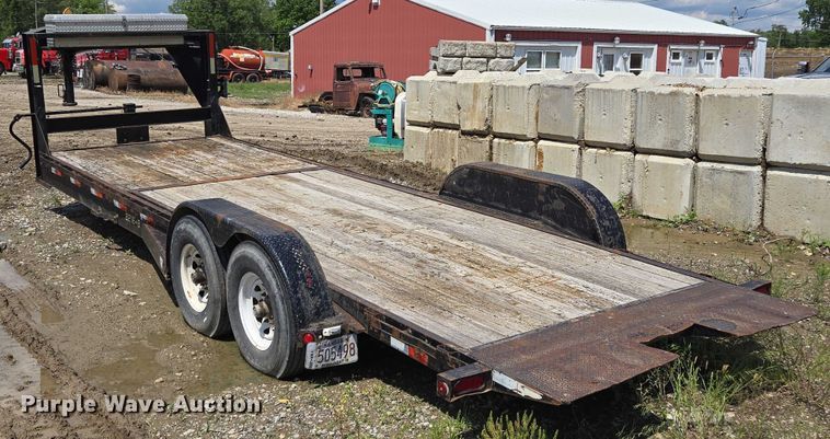 image for item EM7433 2008 Doolittle gooseneck tilt deck equipment trailer