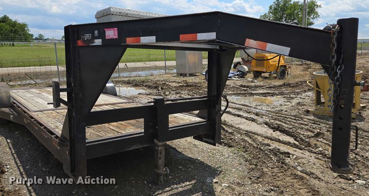 image for item EM7433 2008 Doolittle gooseneck tilt deck equipment trailer
