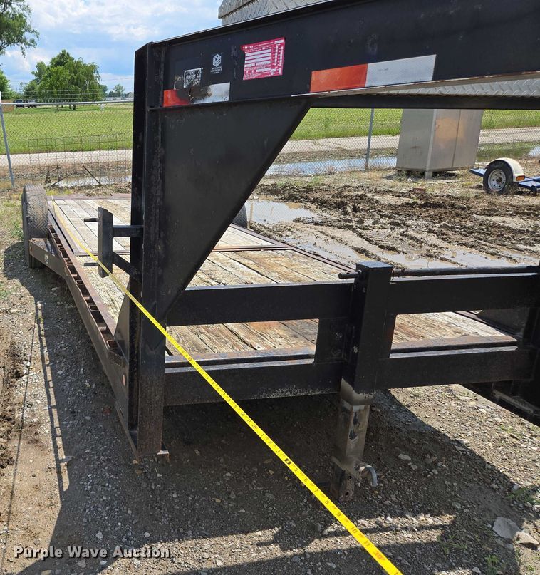 image for item EM7433 2008 Doolittle gooseneck tilt deck equipment trailer