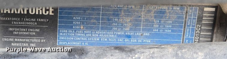 image for item EN3783 2015 International Terrastar Ext. Cab flatbed truck