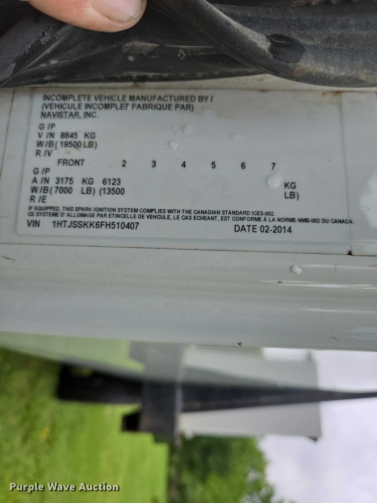 image for item EN3783 2015 International Terrastar Ext. Cab flatbed truck