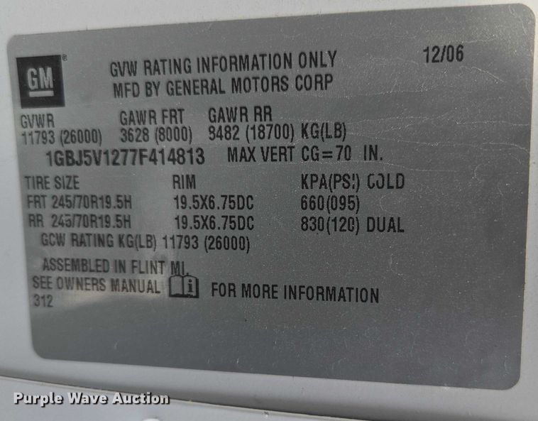 image for item ER5268 2007 Chevrolet C5V042 shuttle bus