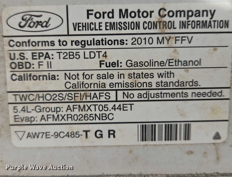 image for item ER5275 2010 Ford F150 SuperCrew pickup truck