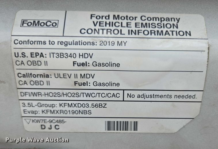 image for item ER5284 2019 Ford Transit 350 van