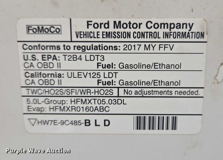 image for item ER5285 2017 Ford F150 XL pickup truck