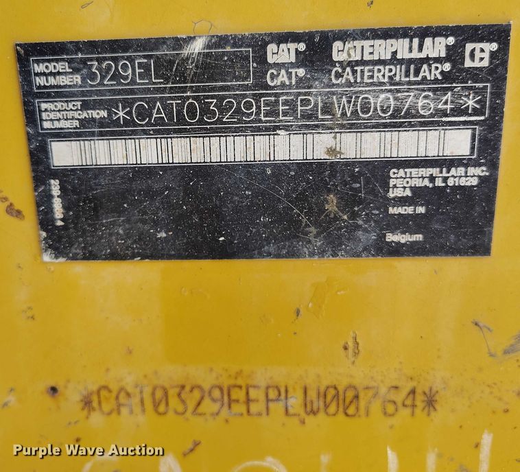 image for item DP5006 2012 Caterpillar 329E L excavator
