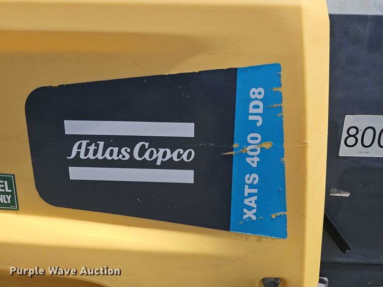 image for item DR3827 2018 Atlas-Copco XATS 400 JD8 air compressor