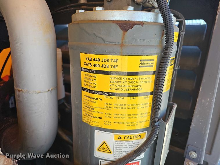 image for item DR3827 2018 Atlas-Copco XATS 400 JD8 air compressor