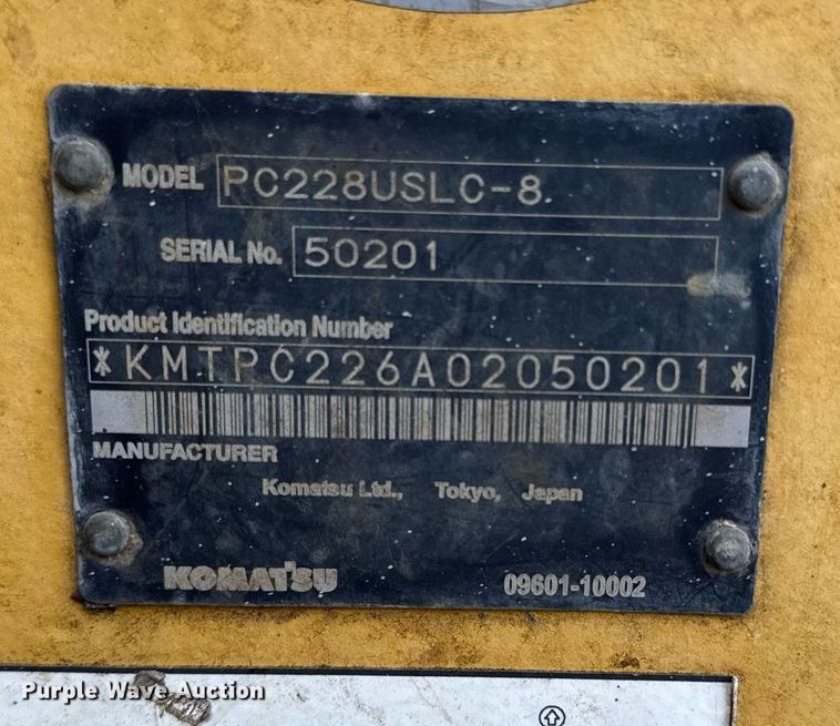 image for item DS4361 2011 Komatsu PC228USLC-8 excavator