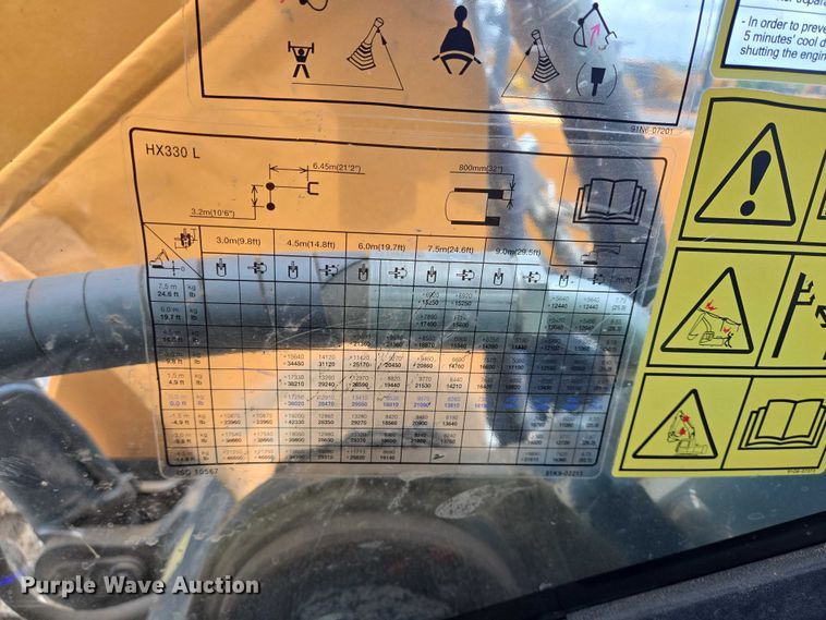 image for item DT4919 2020 Hyundai HX330L excavator