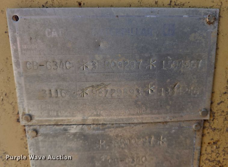 image for item DT4923 1998 Caterpillar CB-634C double drum vibratory roller