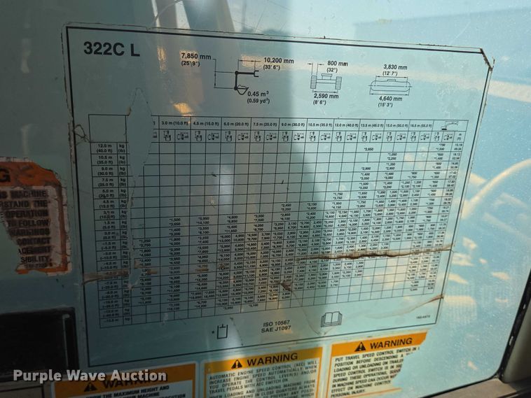 image for item DT4932 2004 Caterpillar 322C L long reach excavator