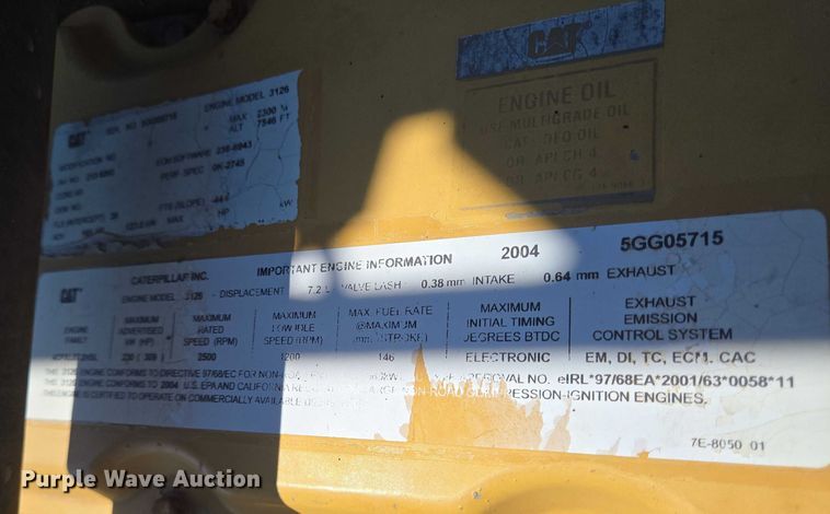 image for item DT4932 2004 Caterpillar 322C L long reach excavator