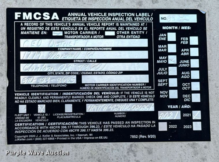 image for item DT6631 1992 Harmon Tank Company 1N11S1 tank trailer