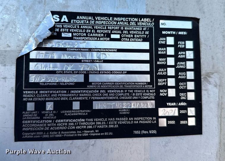 image for item DT6633 1985 Harmon Tank Company tank trailer