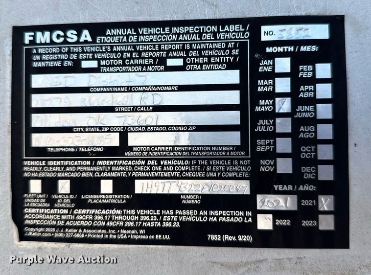 image for item DT6634 1985 Harmon Tank Company tank trailer