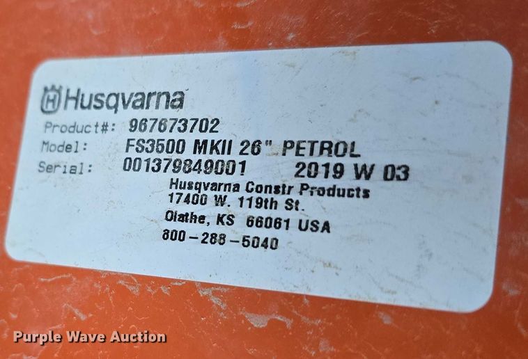 image for item DT6920 Husqvarna FS 3500G concrete saw