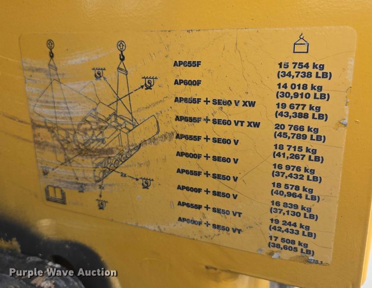 image for item DT7226 2015 Caterpillar AP655F paver