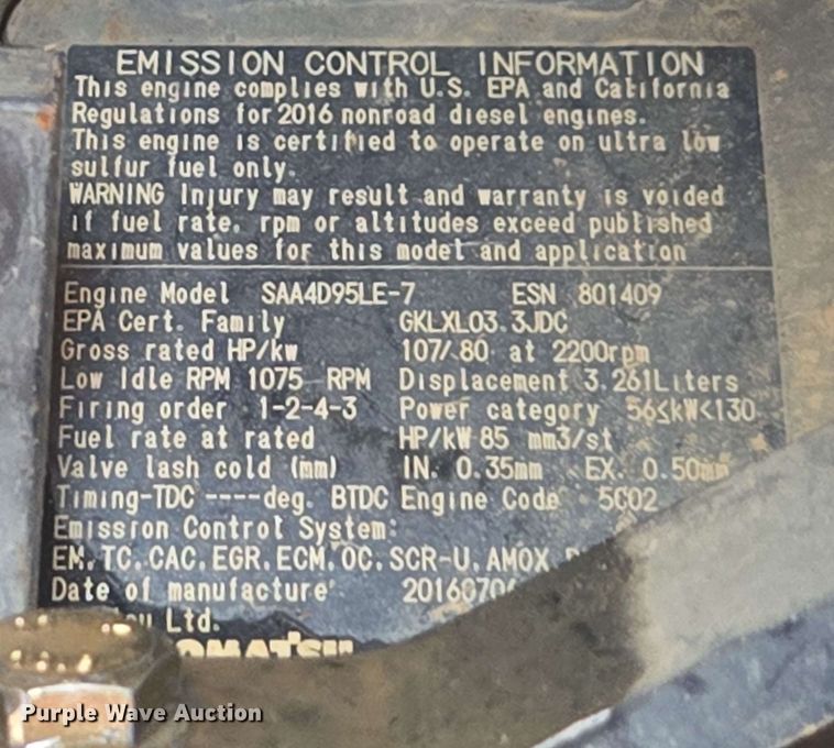 image for item DU7769 2017 Komatsu D39PX-24 dozer