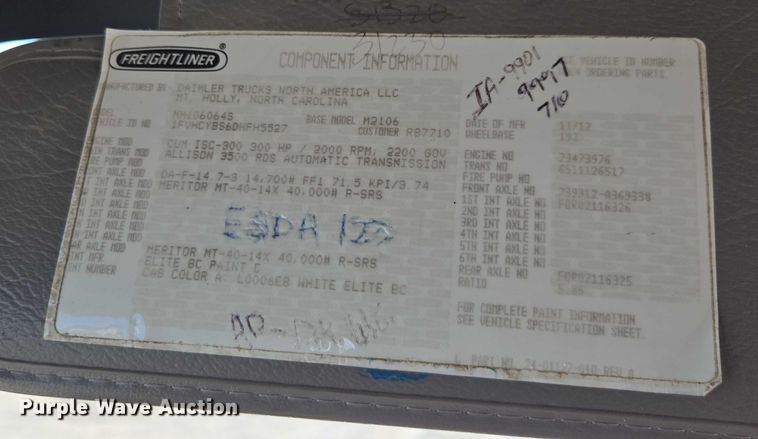 image for item DU7871 2013 Freightliner Business Class M2 digger derrick truck