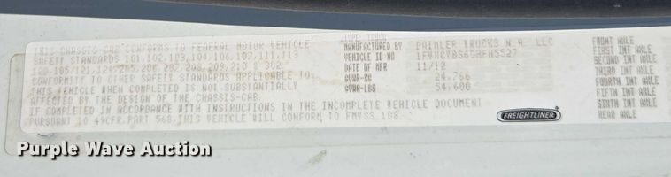 image for item DU7871 2013 Freightliner Business Class M2 digger derrick truck