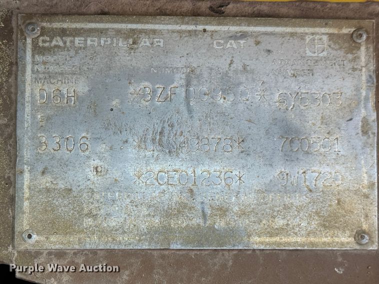 image for item DU9785 1989 Caterpillar D6H Series II dozer