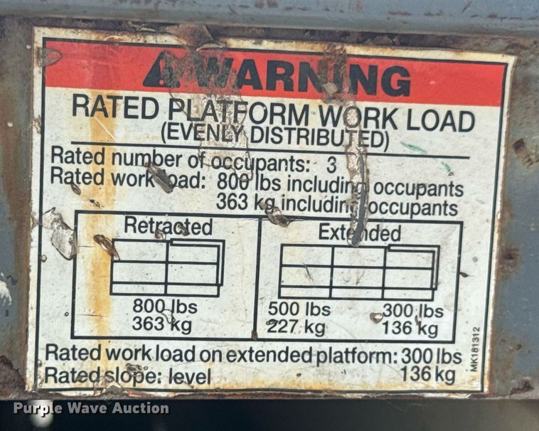 image for item DU9796 Terex TS20 scissor lift