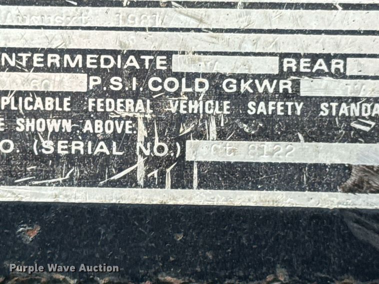 image for item DU9875 1981 Blair dump trailer