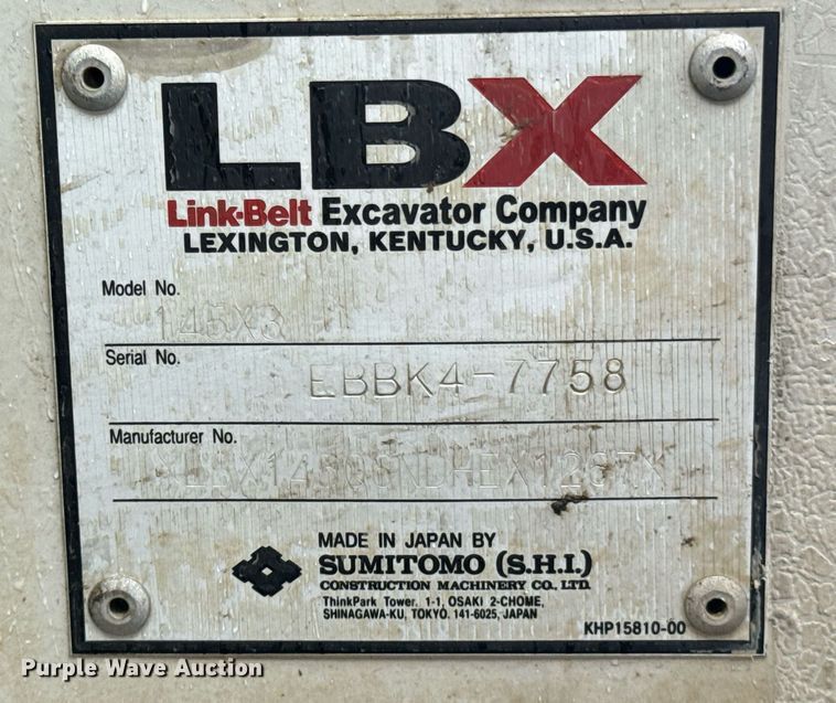 image for item DU9887 Link-Belt 145X3 mini excavator