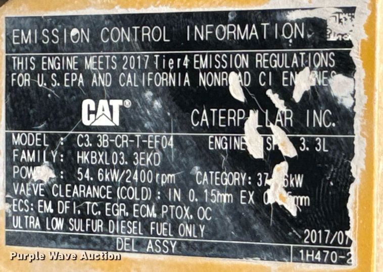 image for item DU9890 2017 Caterpillar 289D tracked skid steer loader