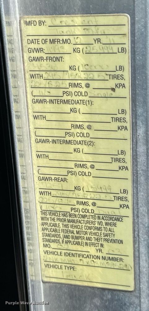 image for item DU9897 2003 Kenworth T300 vacuum truck