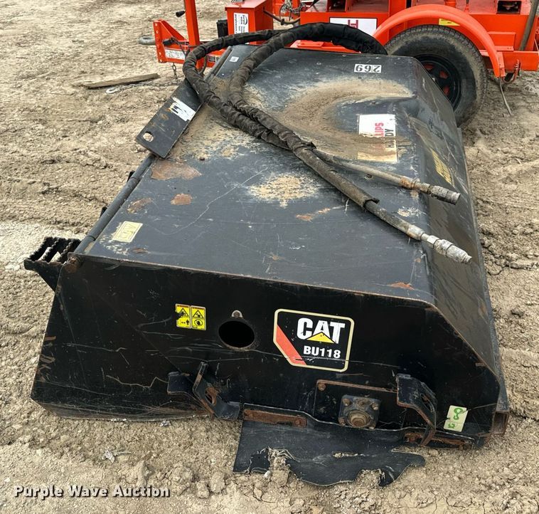 image for item DV1990 2014 Caterpillar BU118 skid steer broom