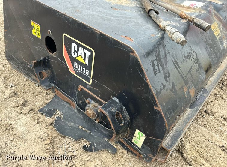 image for item DV1990 2014 Caterpillar BU118 skid steer broom