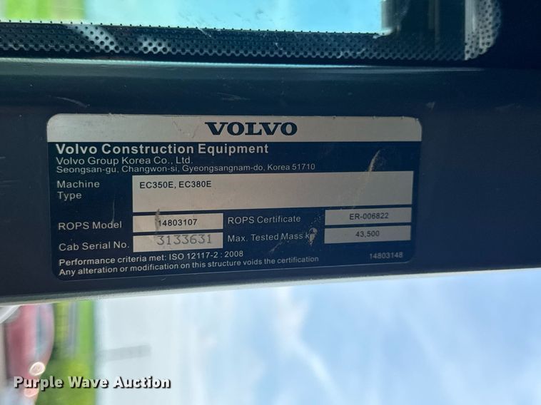 image for item DV4189 2023 Volvo EC350EL excavator