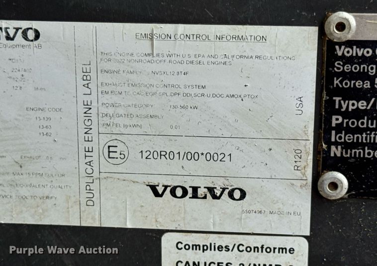 image for item DV4189 2023 Volvo EC350EL excavator