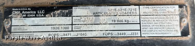 image for item DX5586 2011 Case 621E wheel loader