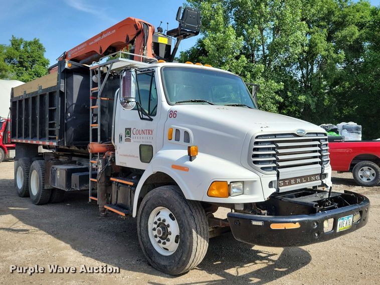 image for item DX7031 2003 Sterling LT8500 grapple crane truck