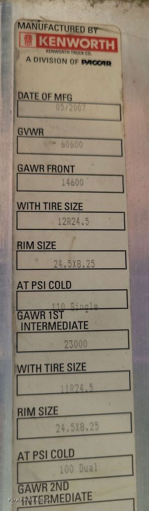 image for item DX7076 2008 Kenworth T800 semi truck